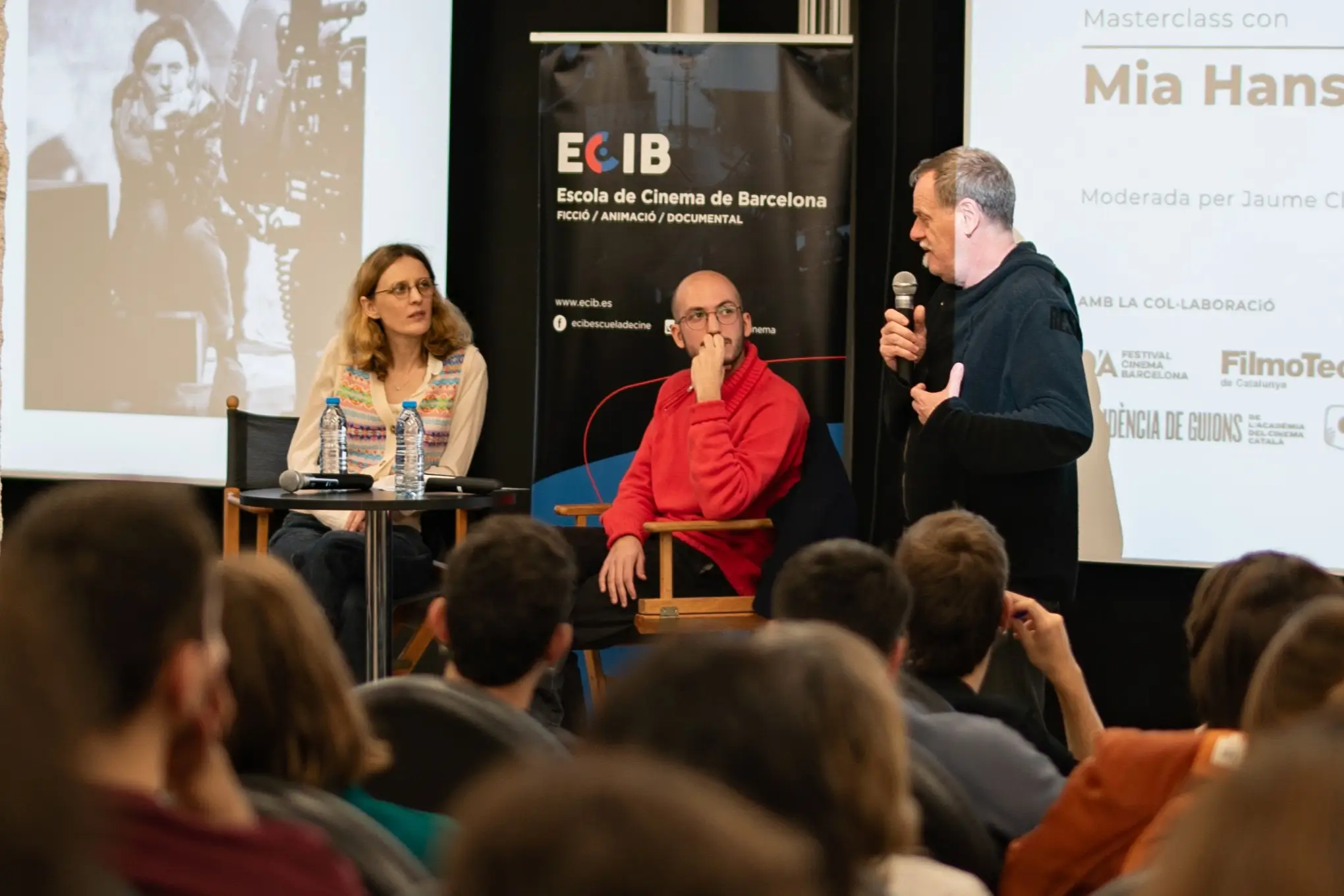 Mia Hansen-Love y Jaume Claret Muxart masterclass en ECIB - Escuela de Cine de Barcelona